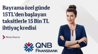 QNB Finansbank'tan 3 Ay Ertelemeli Bayram Kredisi  - 2019 Kurban Bayramı Kredisi